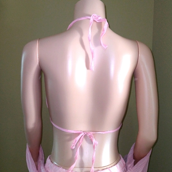 3 Piece Sheer Pink Sexy Swimsuit Pants Set - Picture 9 of 12